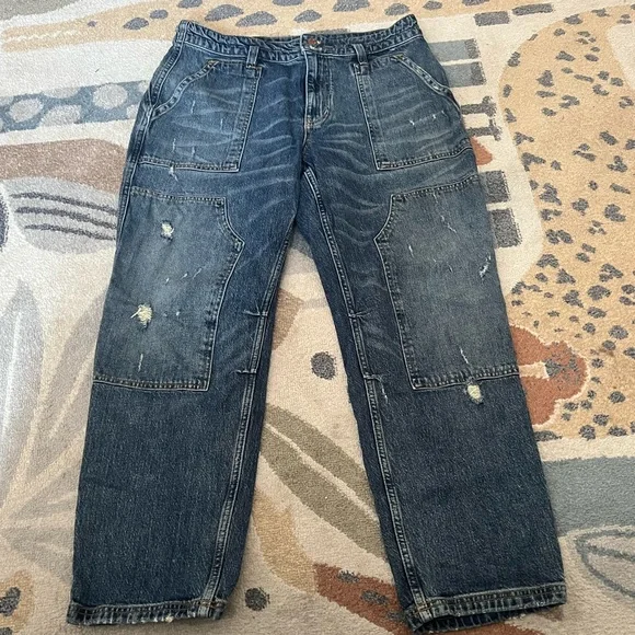 Anthropologie Pilcro The Wanderer Carpenter Jeans Distressed Size 32 EUC - Picture 5 of 11